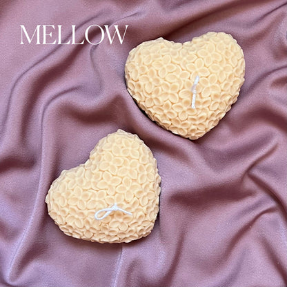 Flower Heart Soy Wax Candle | Romantic Home Decor