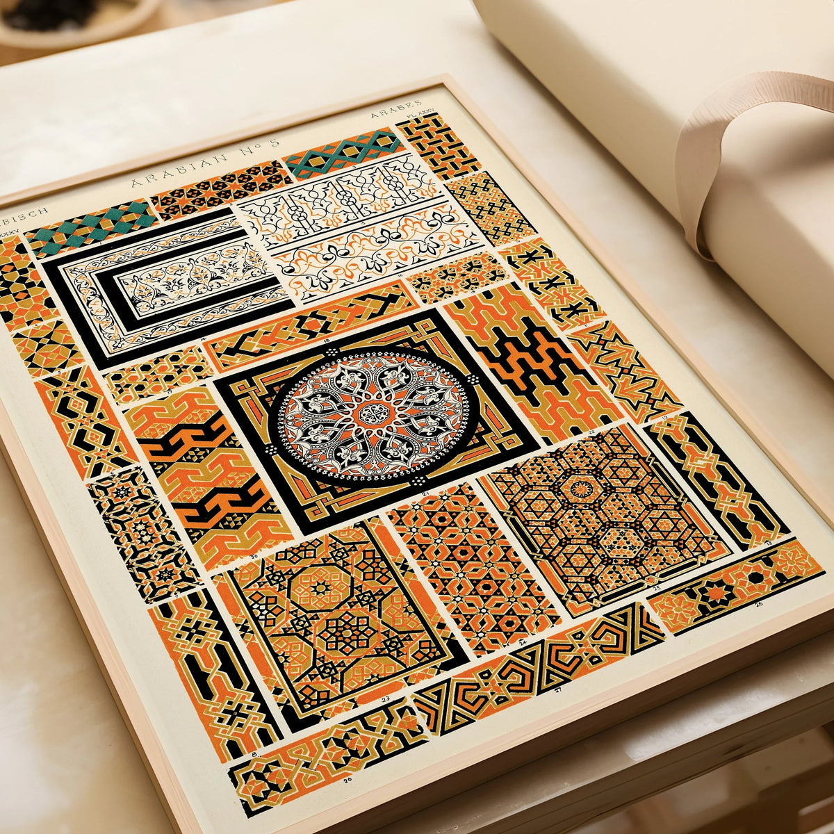 Ensemble d'imprimés à motifs arabes vintage : Décoration murale de qualité musée