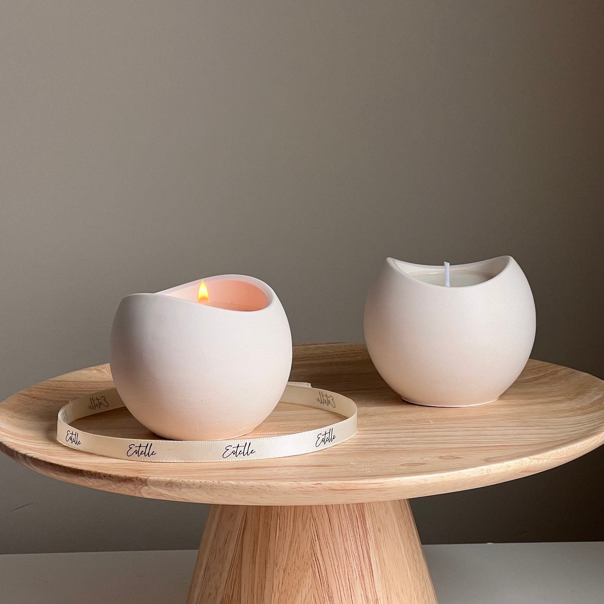 Handmade Soy Wax Candle in Jesmonite Bowl - Custom Scented