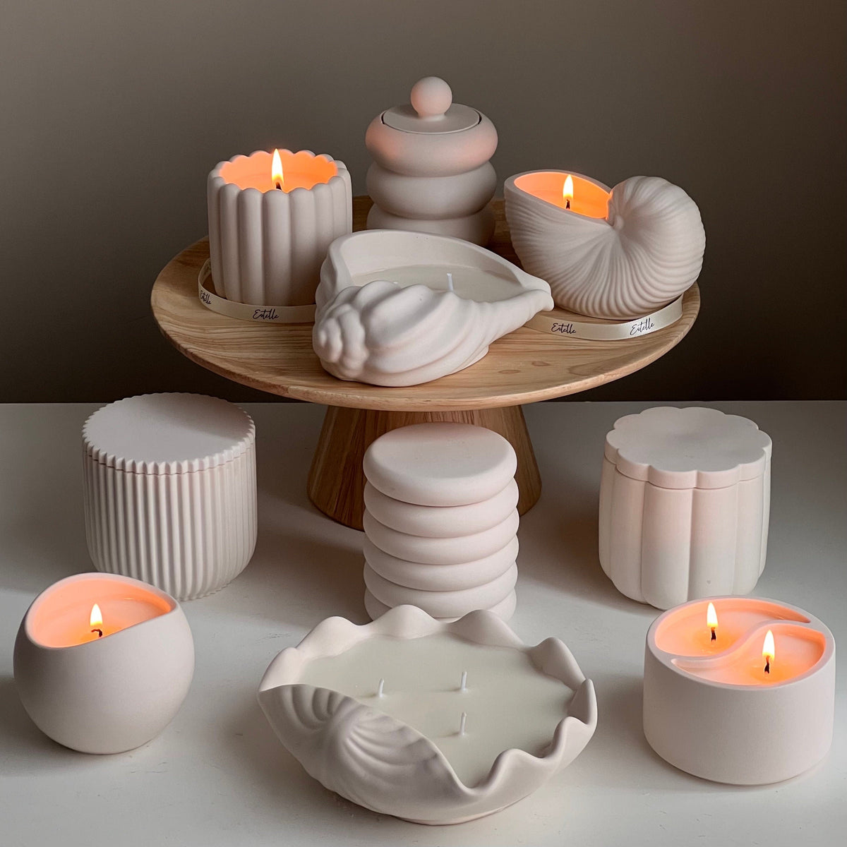 Handmade Soy Wax Candle in Jesmonite Bowl - Custom Scented