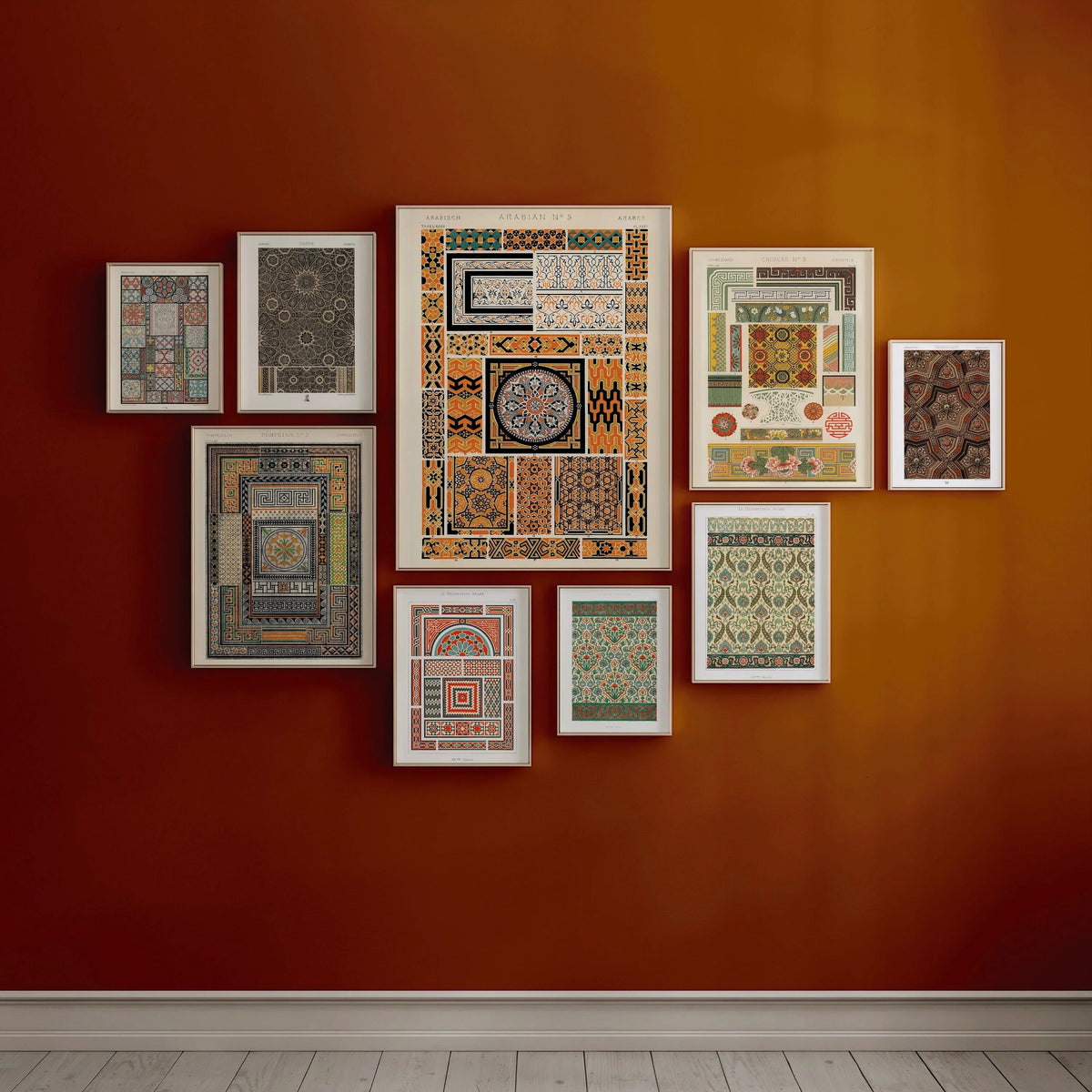 Ensemble d'imprimés à motifs arabes vintage : Décoration murale de qualité musée