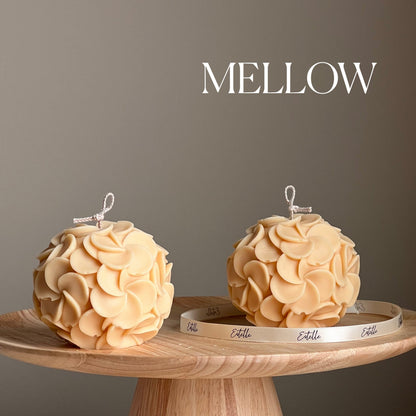 Handmade Plumeria Flower Ball Candle: Soy Wax Decorative Candle