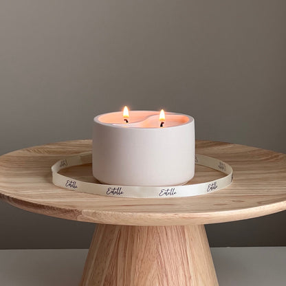 Yin Yang Soy Wax Candle in Jesmonite Jar - Custom Scented