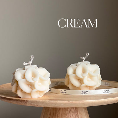 Calla Lily Soy Wax Candle Ball | Handmade Home Decor
