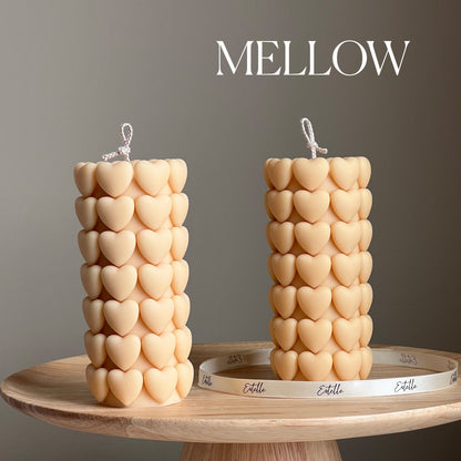 Heart Pillar Soy Candle | Sculptural Home Decor