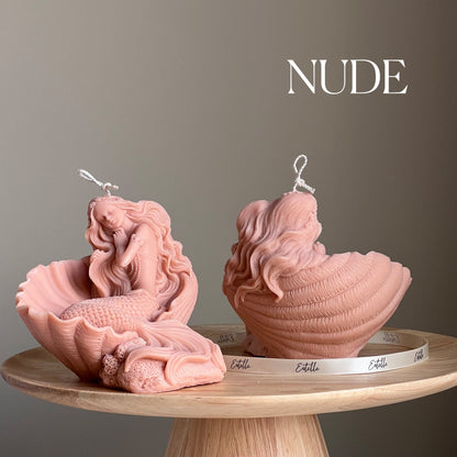 Bougie Sirène en Cire de Soja : Bougie Statuette Femme Sculpturale