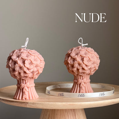 Flower Bouquet Candle | Sculptural Soy Wax Pillar Candle