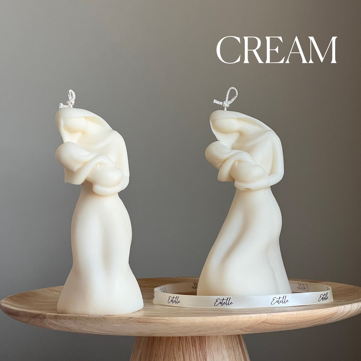 Mother & Child Soy Wax Candle: Hand-Poured Sculptural Pillar