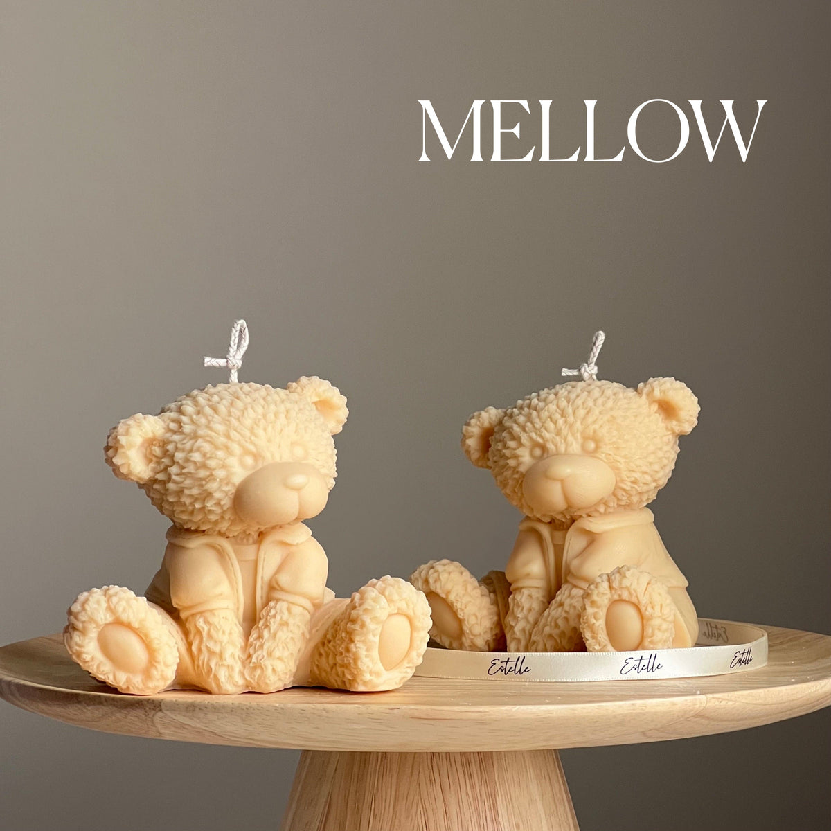 Handmade Teddy Bear Soy Wax Candle: Nursery Decor Gift