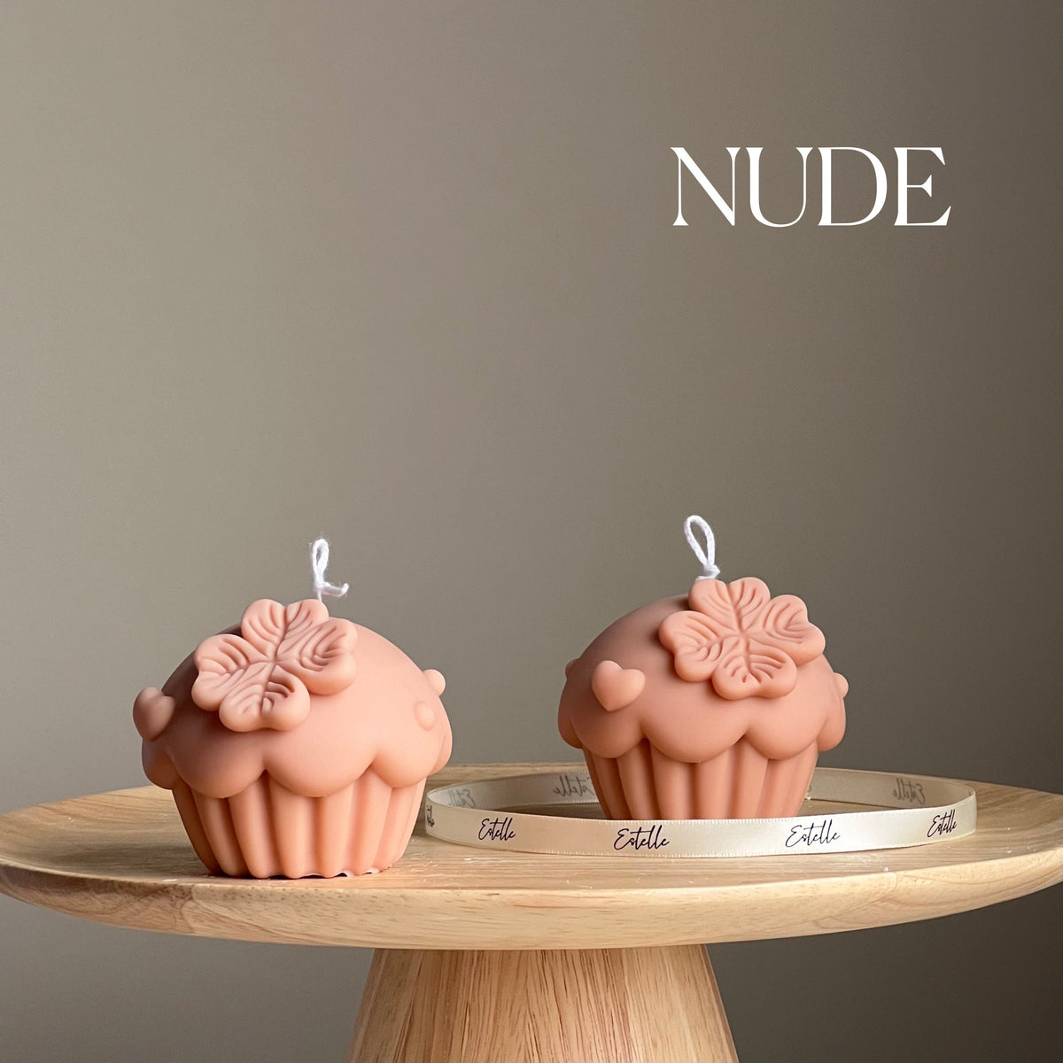 Bougie en cire de soja artisanale en forme de cupcake | Décoration d'intérieur