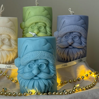 Handmade Santa Claus Soy Candle: Christmas Home Decor