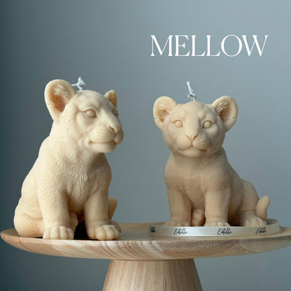 Bougie Lion Faite à la Main : Bougie Animale Sculpturale en Cire de Soja
