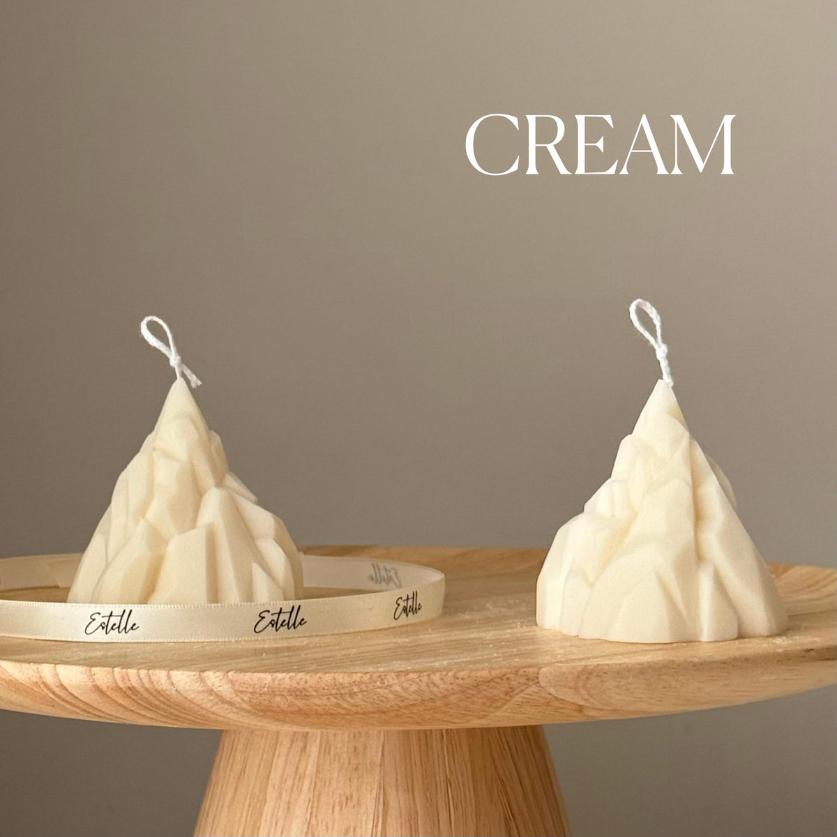 Hand Poured Soy Mountain Candle: Sculptural Home Decor