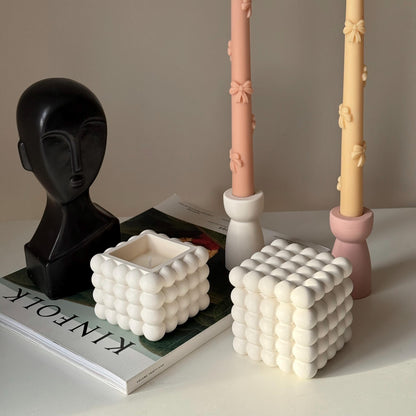 Bubble Jar Soy Wax Candle | Jesmonite Vessel, Handmade