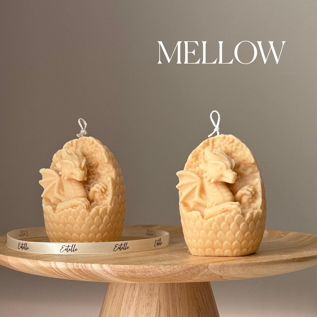 Handmade Dragon in Egg Soy Candle: Sculptural Art Gift