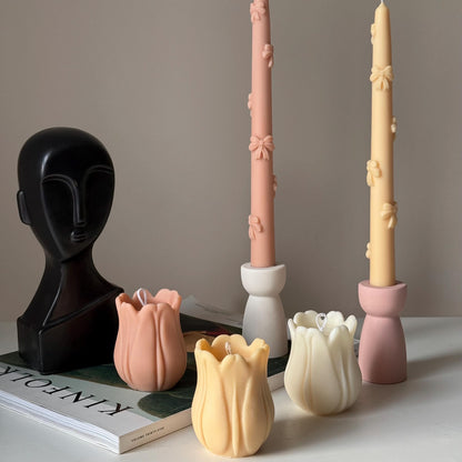 Hand Poured Tulip Soy Wax Candle | Sculptural Home Decor