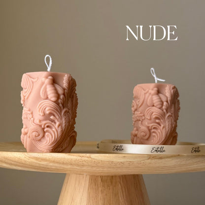 Bougie pilier en cire d'abeille de soja : Cadeau de décoration d'intérieur fait main