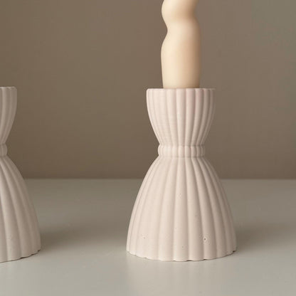 Wedding Dress Candlestick Holder: Jesmonite Table Decor