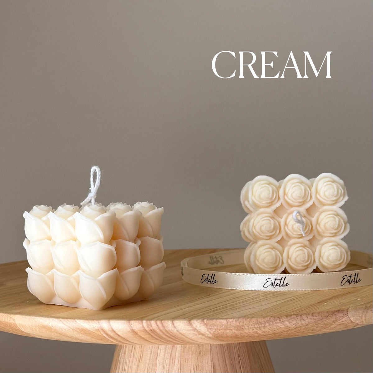 Handmade Rose Cube Candle | Soy Decor