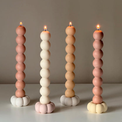 Flower Candlestick Holder: Jesmonite Table Decor