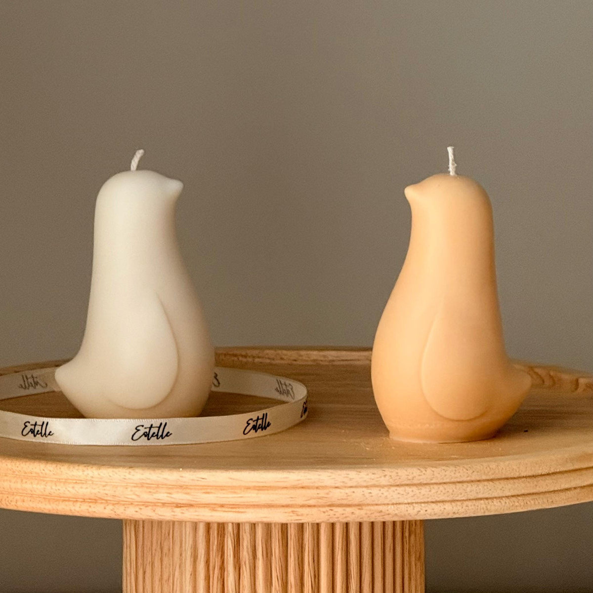 Bougie en Cire de Soja Oiseau | Décoration Maison Faite Main, Non Parfumée