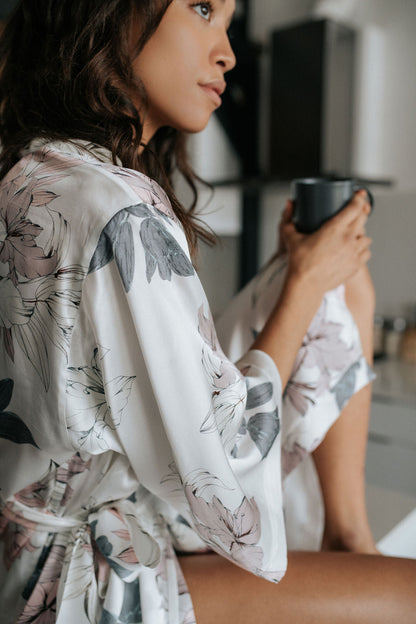 Peignoir long kimono Bloom