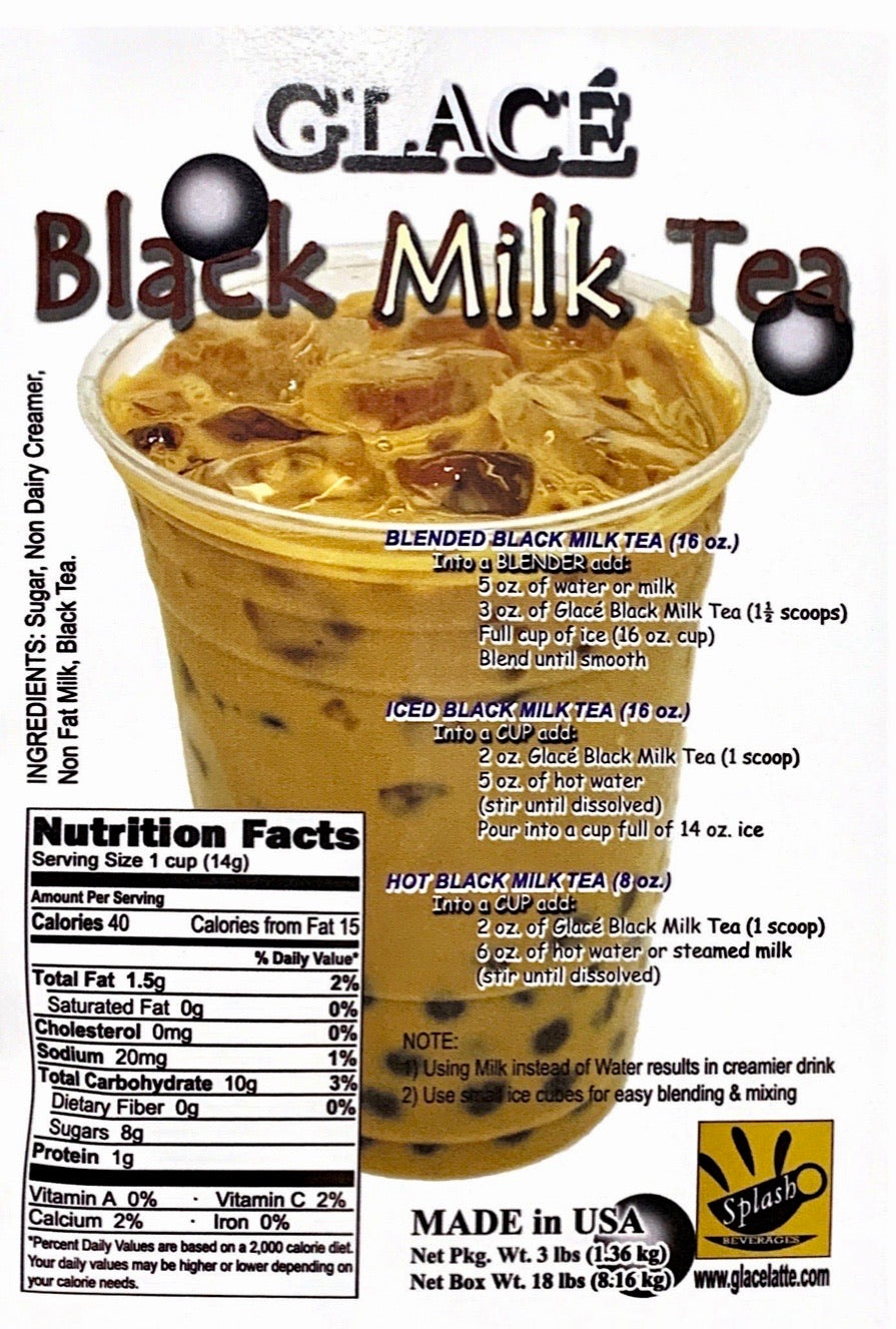 Black Milk Tea 4 in 1 Bubble Tea / Latte and Frappe Mix - Multi-Use Powdered Beverage Mix - Ships Free Within Canada on Orders Above CAD $199