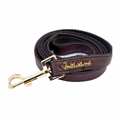 Laisse marron grizzly avec extension mains libres