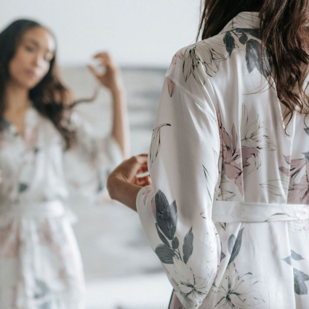 Peignoir long kimono Bloom