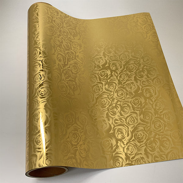 Vinyle thermocollant Rose-Patterned Gold (flex à effet métallisé)