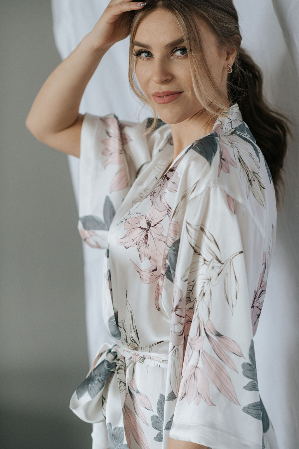 Peignoir long kimono Bloom