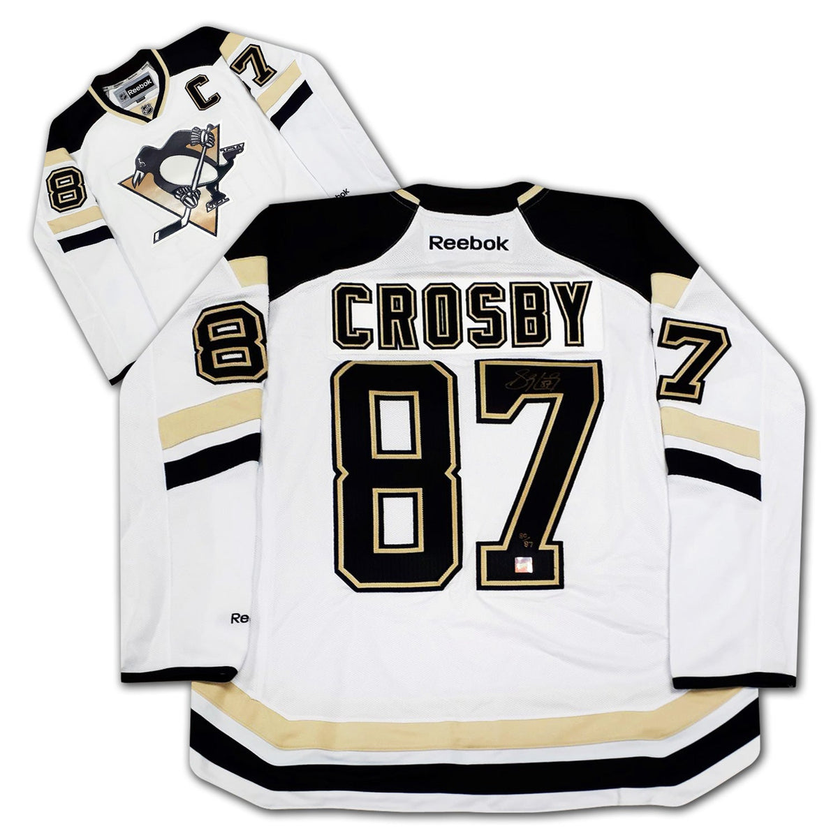 Sidney Crosby Autographed Pittsburgh Penguins White Jersey /87