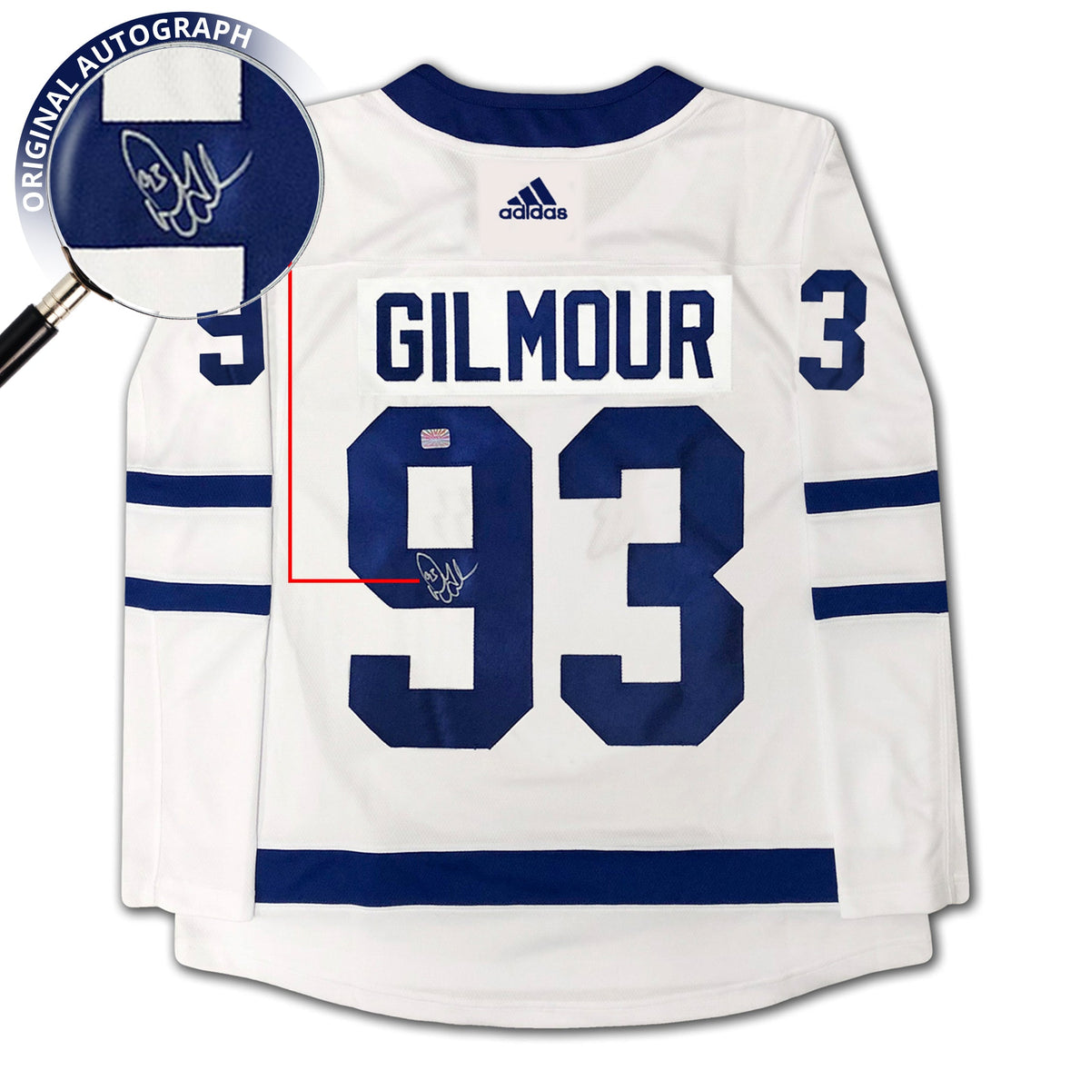 Doug Gilmour Autographed Toronto Maple Leafs White Jersey
