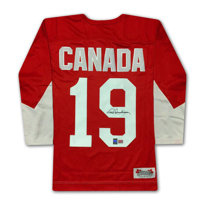 Paul Henderson Team Canada Autographed 1972 Summit Jersey Red