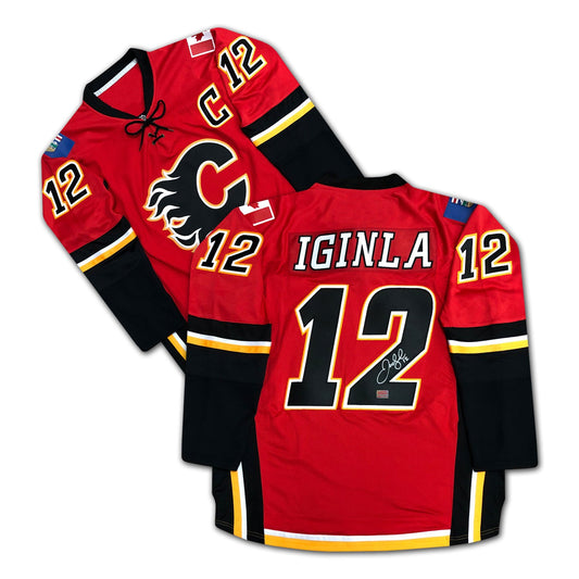 Jarome Iginla Signed Calgary Flames Red Jersey HHOF 2020
