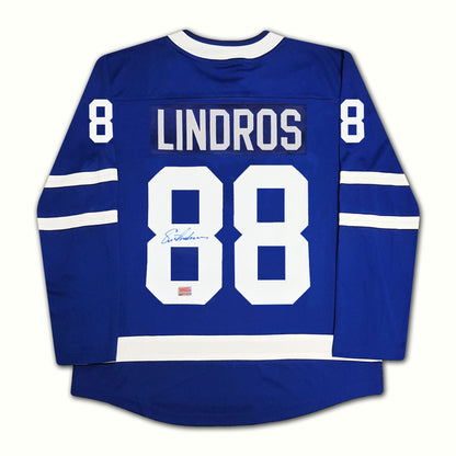 Eric Lindros Autographed Toronto Maple Leafs Blue Jersey