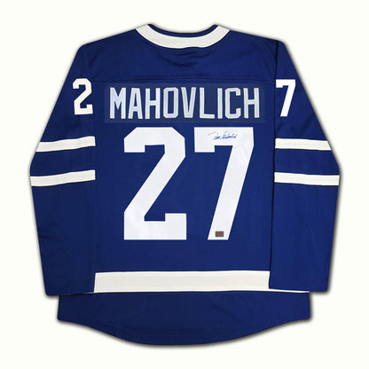 Frank Mahovlich Autographed Toronto Maple Leafs Blue Jersey