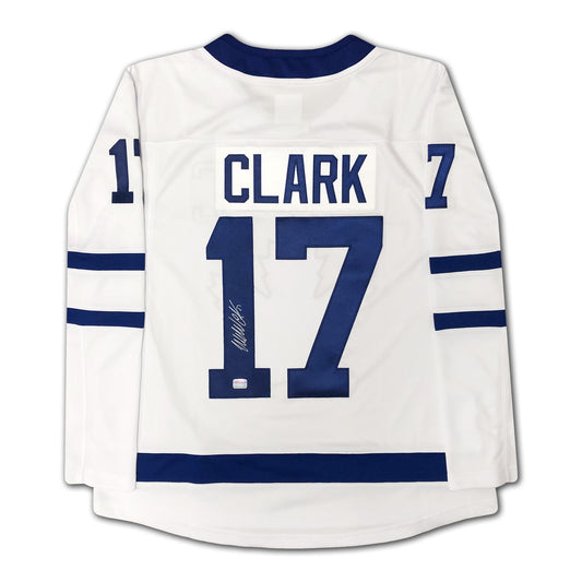 Wendel Clark Autographed Toronto Maple Leafs White Jersey