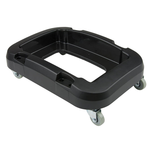 Diable pour poubelle de recyclage et de déchets, polypropylène, noir, convient aux bacs de 43,8 cm x 31,8 cm