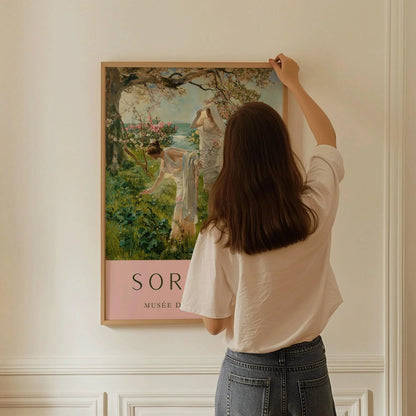 Sorolla Greek Girls Print: Classic Spanish Fine Art (Framed or Unframed)