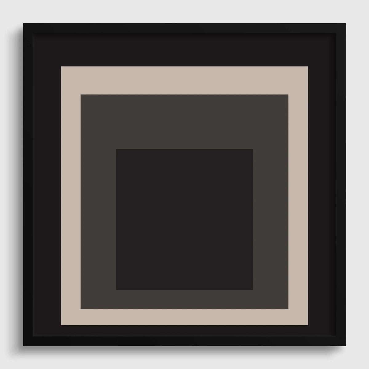 Josef Albers Inspired - Elegance - Homage to the Square Giclee Print: Mid-Century Modern Art