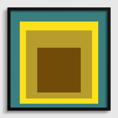 Josef Albers Inspired ‚ÄúMemento‚Äù Homage to the Square Giclee Print: Mid-Century Modern Art