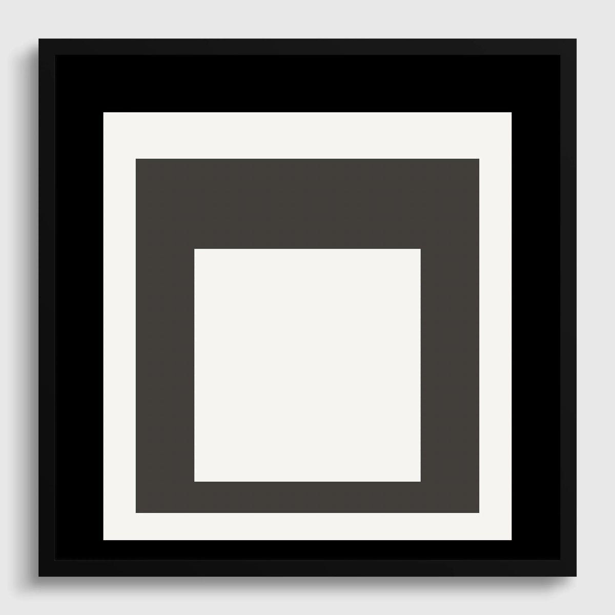 Josef Albers inspired 'Smoking' Giclee Print: Mid-Century Modern Art, Framed Option