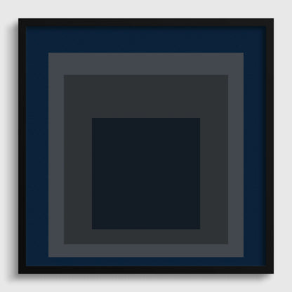 Impression Giclée « Pureheart » de Josef Albers : Art moderne du milieu du siècle, « Hommage au carré » bleu et gris