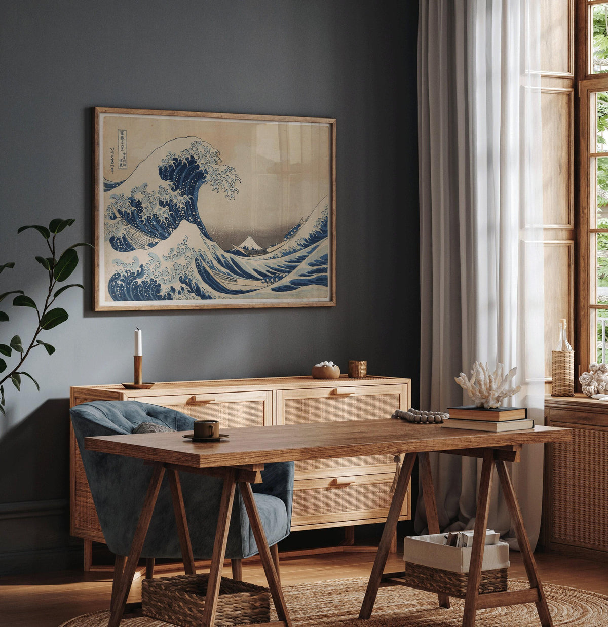 Katsushika Hokusai - Great Wave Off Kanagawa |  PRINT | Famous Japanese Woodblock Art (available handframed or unframed)