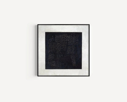Impression d'art Carré Noir de Malevitch : Giclée abstraite moderne sur papier Hahnemühle (1x1)
