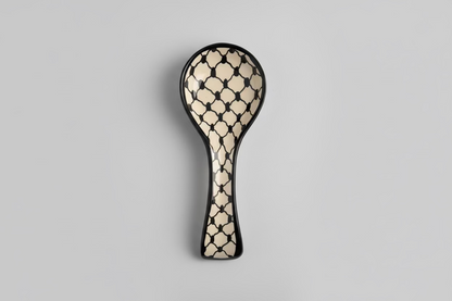 Handcrafted Ceramic Spoon Rest – Wide Mouth Size | Multiple Patterns