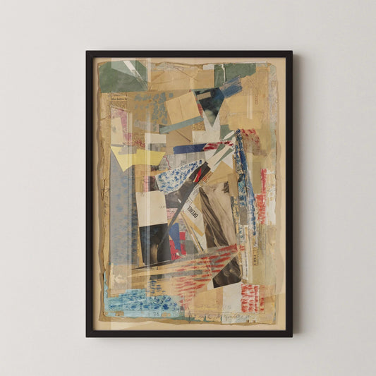 Impression d'art en collage de Kurt Schwitters : Impression Giclée Constructiviste Dadaïste