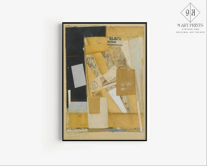 Kurt Schwitters Black NBurgh Giclee Print: Dadaist Collage Art