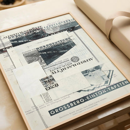 Kurt Schwitters : Impression d'art collage – Dadaïste Constructiviste (Encadrement disponible)